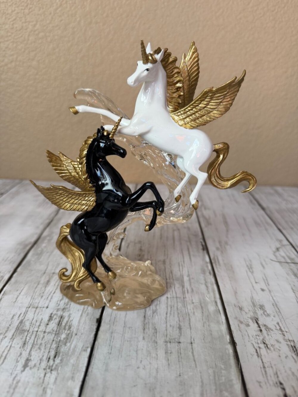 Hamilton Collection Love Soars Eternal Wings Of Love Double Unicorn Figurine